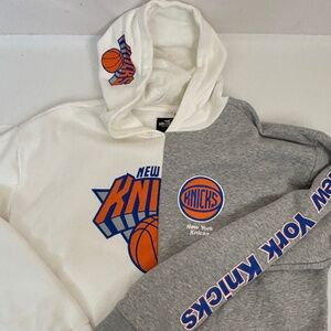 New York Knicks Gray White Hoodie Men's Sz XL Oversized Fit Hollister Hoodie
